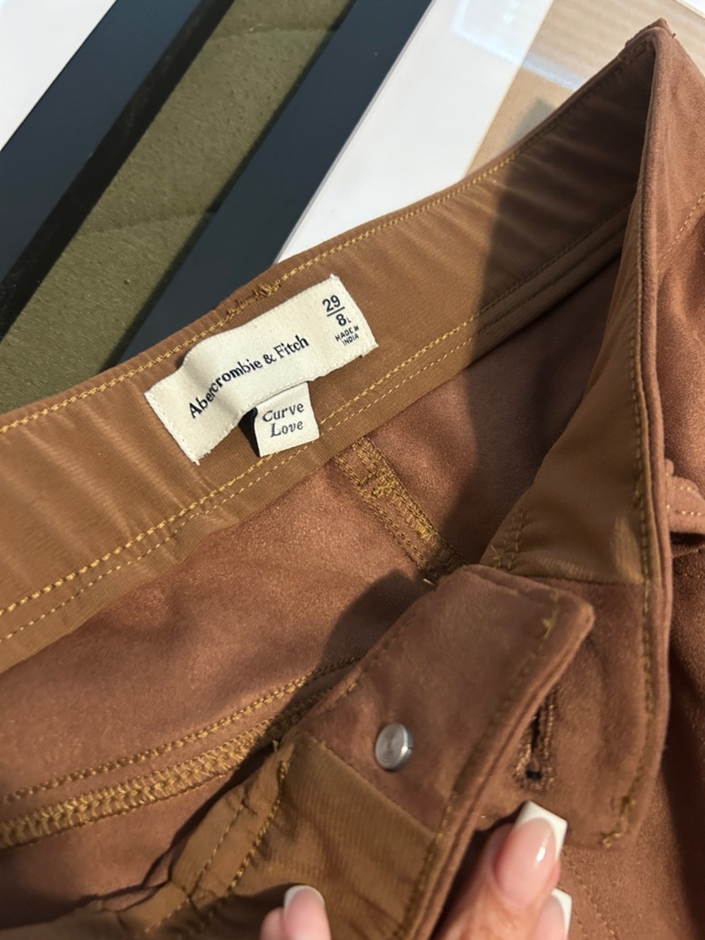 Abercrombie & Fitch Brown High-Rise Trousers